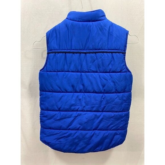 Carter’s Blue Puffer Vest Full Zip Youth Logo Fleece Lined EUC Size 6 Warm - Picture 5 of 8